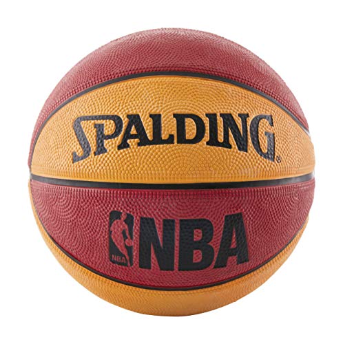 Spalding NBA Mini Rubber Basketball, Red/Orange, Size 3