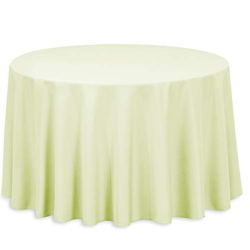 Tea Green 108" Round Polyester Tablecloth