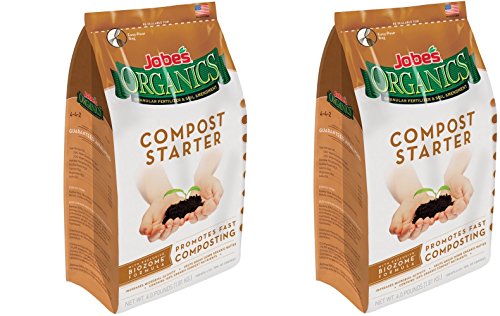 Jobes Organics Compost Starter 4-4-2 Organic Gardening Compost Accelerator, kmxoBL 2Pack (4 pound bag)
