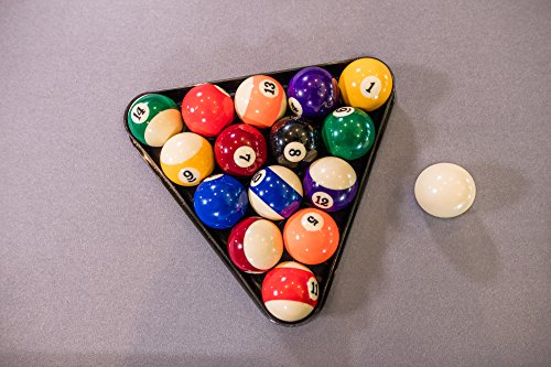 Mizerak Dakota 8' Slatron Billiard Pool Table Includes Two Cues, Billiard Ball Set, Triangle, Brush, and Chalk