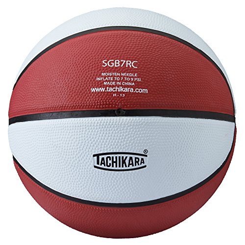 Scarlet-White Tachikara Regulation Size BasketBall