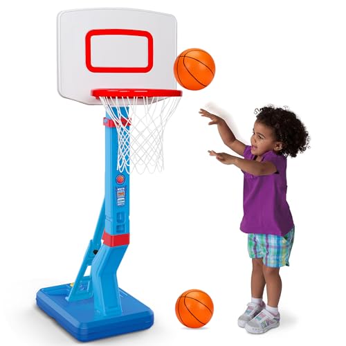Indoor/Outdoor Toddler Basketball Hoop Set with Ball Pump