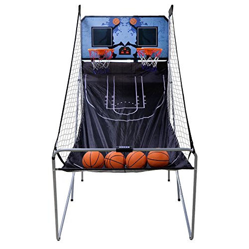 Foldable Indoor Basketball Arcade Game Set - Double Shot
