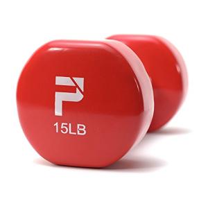 15-Pound Red Vinyl Dumbbell by Power Systems Deluxe