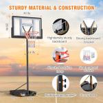 Adjustable 10ft Outdoor Basketball Hoop for Kids & Adults