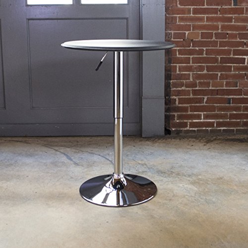 AmeriHome ATABLE 25-Inch Adjustable Bar Table, Brown