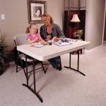 Lifetime 4ft Commercial Folding Table in Almond