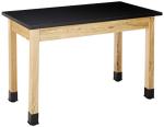 NPS Science Table, 24" x 48", Black/Ashwood Legs
