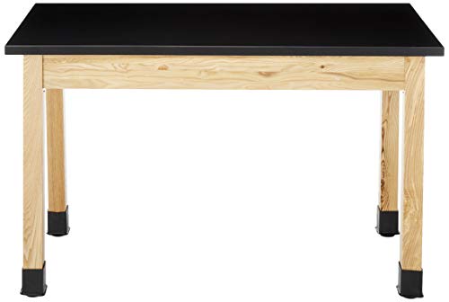 NPS Science Table, 24" x 48", Black/Ashwood Legs
