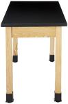 NPS Science Table, 24" x 48", Black/Ashwood Legs