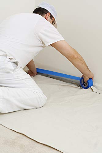 CCS CHICAGO CANVAS & SUPPLY 12 oz Canvas Cotton Drop Cloth (12 by 12 feet, Natural with Grommets)