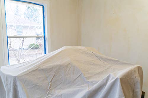 CCS CHICAGO CANVAS & SUPPLY 12 oz Canvas Cotton Drop Cloth (12 by 12 feet, Natural with Grommets)