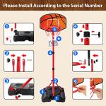 Adjustable Kids Basketball Hoop with Mini Hoops Set