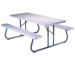 6-Foot White Granite Folding Picnic Table by Lifetime