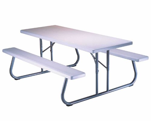 6-Foot White Granite Folding Picnic Table by Lifetime