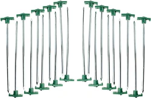 Durable Metal Tent Pegs Stake Set - 20-Pack