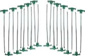 Durable Metal Tent Pegs Stake Set - 20-Pack