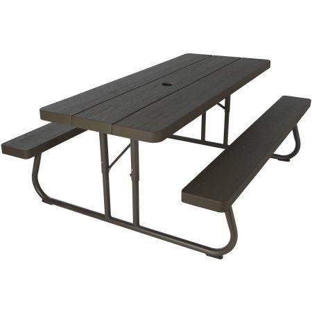 Lifetime 60105 Wood Grain Picnic Table and Benches, 6 Feet