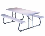 6-Foot White Granite Folding Picnic Table by Lifetime