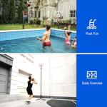 Aimking Portable Basketball Hoop Outdoor System No Backboard for Clean Shot, 3.9FT-10FT Height Adjustable Basketball Goal System Volleyball Trainer for Youth/Teens/Adults Indoor Outdoor