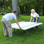 6-Foot White Granite Folding Picnic Table by Lifetime
