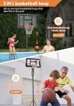 44-Inch Shatterproof Adjustable Basketball Hoop | Aimking Portable Basketball Goal System