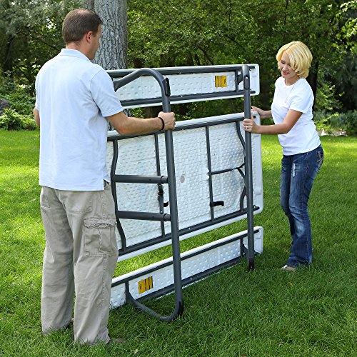 6-Foot White Granite Folding Picnic Table by Lifetime