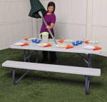 6-Foot White Granite Folding Picnic Table by Lifetime