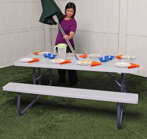 6-Foot White Granite Folding Picnic Table by Lifetime