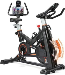 WENOKER Magnetic Stationary Exercise Bike with Quiet Flywheel