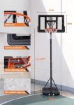 44-Inch Shatterproof Adjustable Basketball Hoop | Aimking Portable Basketball Goal System