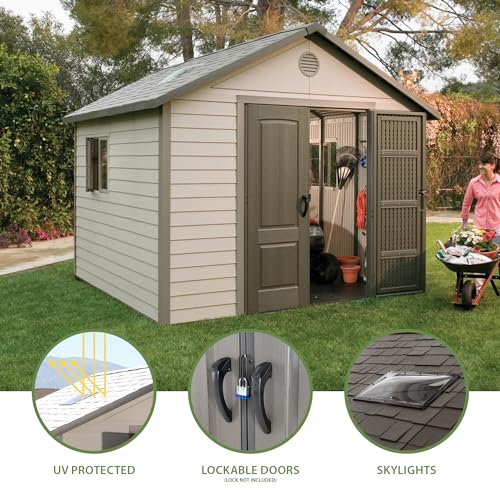 Outdoor Storage Shed with Windows, 11x11 Feet by Lifetime
