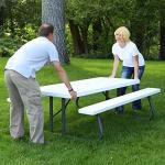 6-Foot White Granite Folding Picnic Table by Lifetime