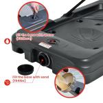 Anymay Portable Basketball Hoop Outdoor, 4.8-10FT Height Adjustable Basketball Hoop Goal System with 48Inch Steel Frame Backboard and Portable Wheels for Adults, Red