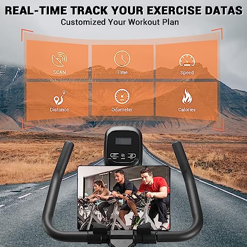 WENOKER Magnetic Stationary Exercise Bike with Quiet Flywheel