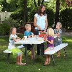 6-Foot White Granite Folding Picnic Table by Lifetime