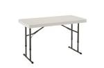 Lifetime 4' Adjustable Height Folding Table with Bronze Frame