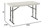 Lifetime 4' Adjustable Height Folding Table with Bronze Frame