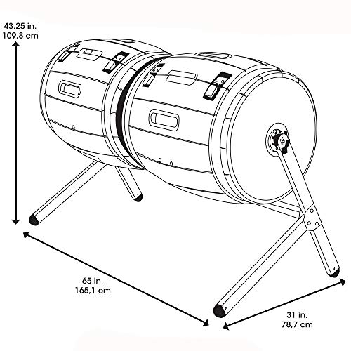 100 Gallon Lifetime Double Bin Rotating Composter