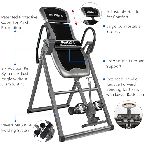 INNOVA ITX9600 Heavy Duty Inversion Table, Grey/Black