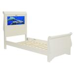 LightHeaded Beds Edgewood Sleigh Twin Bed, LED Imagery