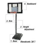 Reebok RBK 51547 Portable Basketball System with Shatter Guard