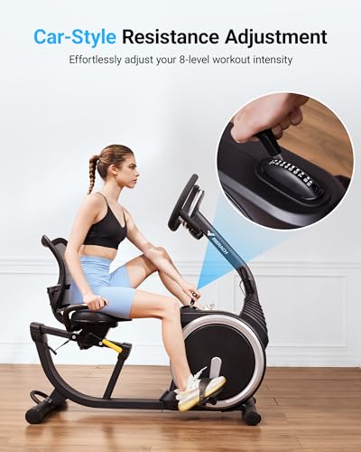 MERACH High-end Magnetic Recumbent Exercise Bike, Bluetooth Connectivity