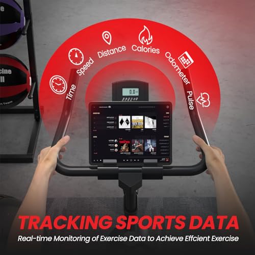 Indoor Cycling Bike for Home Gym, RedBlack