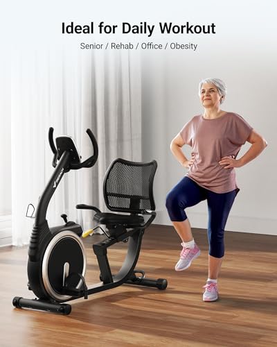 MERACH High-end Magnetic Recumbent Exercise Bike, Bluetooth Connectivity
