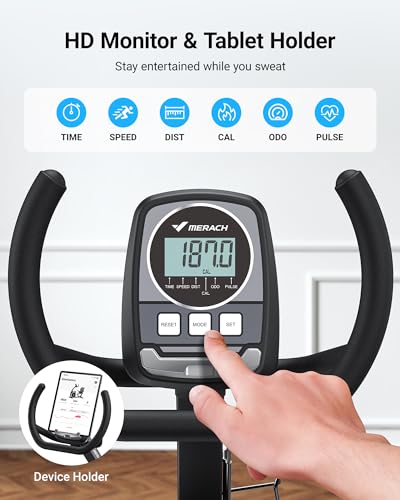 MERACH High-end Magnetic Recumbent Exercise Bike, Bluetooth Connectivity