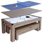 Hathaway 7-ft Air Hockey/ Table Tennis Dining Combo