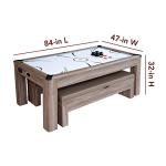 Hathaway 7-ft Air Hockey/ Table Tennis Dining Combo