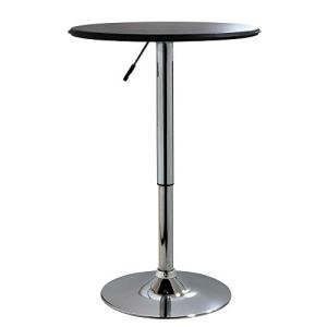 AmeriHome ATABLE 25-Inch Adjustable Bar Table, Brown