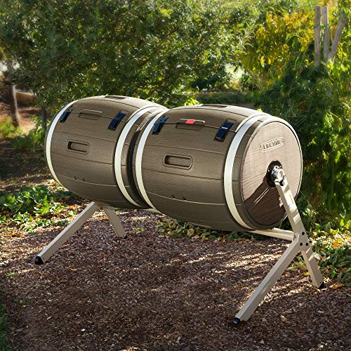 Double Bin Rotating Composter & Green Pig Compost Accelerator